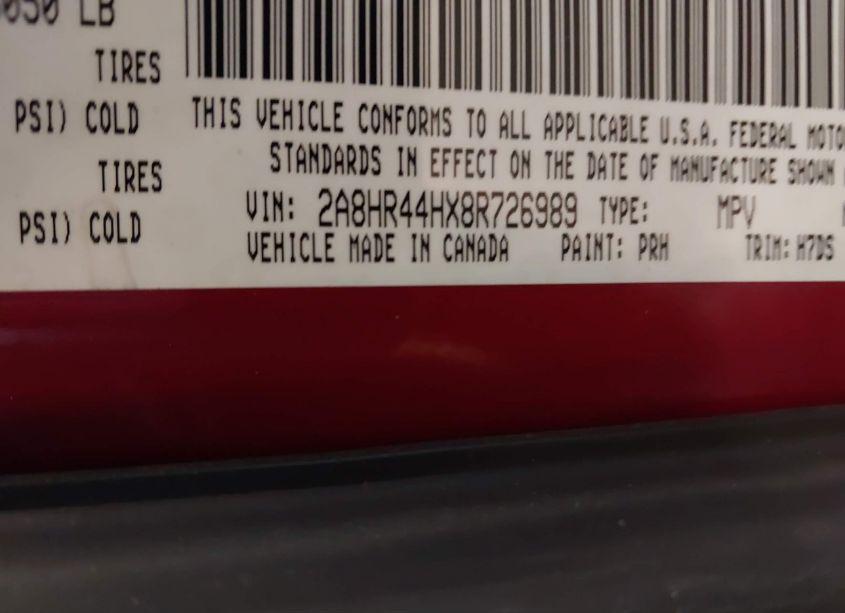 Photo 9 of 2008 Chrysler Town & COUNTRY LX (VIN 2A8HR44HX8R726989)