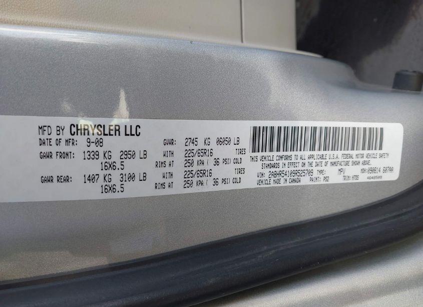 Photo 9 of 2009 Chrysler Town & COUNTRY TOURING (VIN 2A8HR54109R525709)