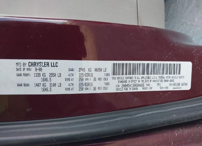 Photo 9 of 2009 Chrysler Town & COUNTRY TOURING (VIN 2A8HR54139R504028)