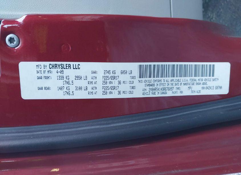 Photo 9 of 2009 Chrysler Town & COUNTRY TOURING (VIN 2A8HR54149R676097)