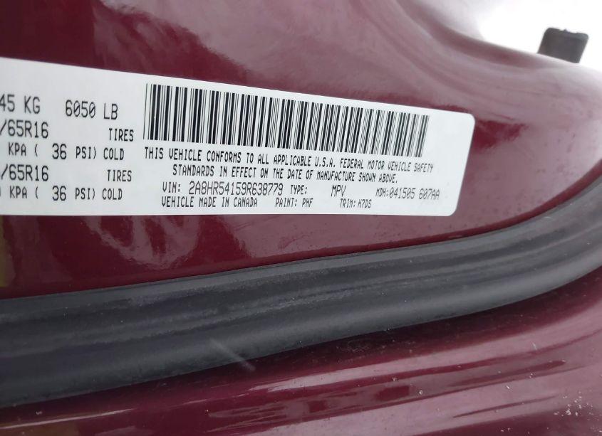 Photo 9 of 2009 Chrysler Town & COUNTRY TOURING (VIN 2A8HR54159R638779)