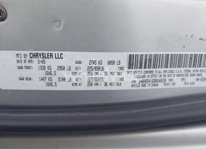 Photo 9 of 2009 Chrysler Town & COUNTRY TOURING (VIN 2A8HR54169R640539)