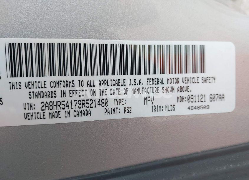 Photo 9 of 2009 Chrysler Town & COUNTRY TOURING (VIN 2A8HR54179R521480)