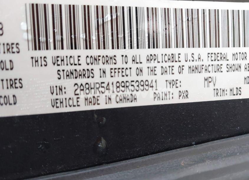 Photo 9 of 2009 Chrysler Town & COUNTRY TOURING (VIN 2A8HR54189R539941)