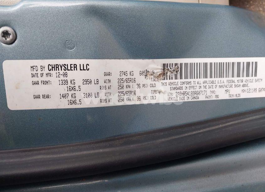 Photo 9 of 2009 Chrysler Town & COUNTRY TOURING (VIN 2A8HR54189R607171)