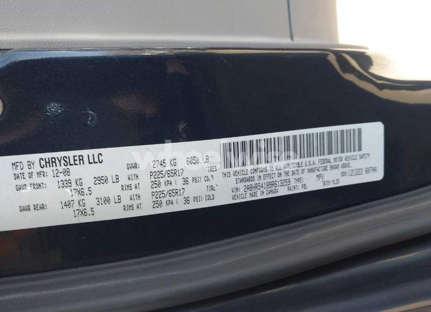 Photo 9 of 2009 Chrysler Town & COUNTRY TOURING (VIN 2A8HR54189R613259)