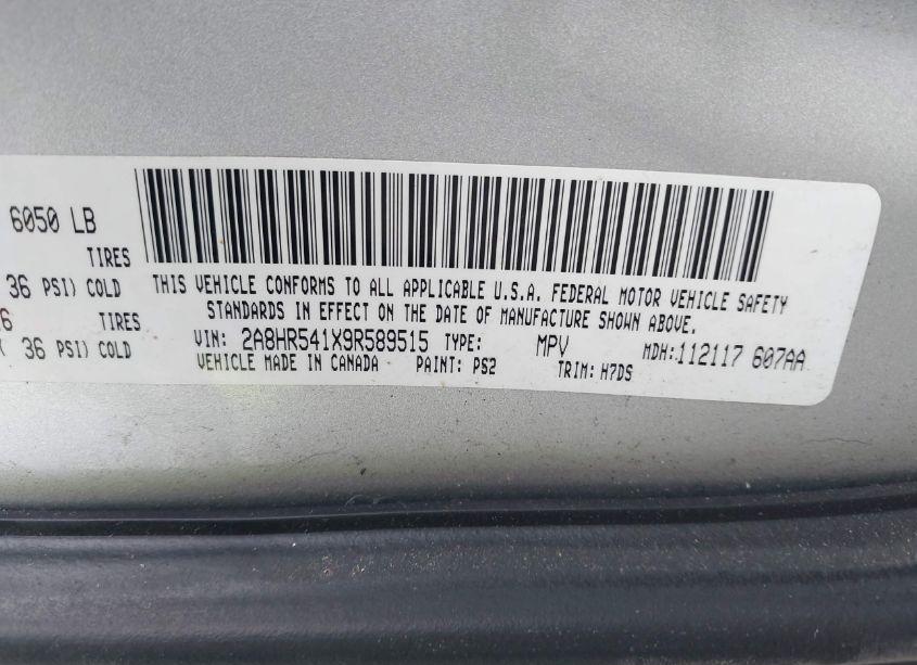 Photo 9 of 2009 Chrysler Town & COUNTRY TOURING (VIN 2A8HR541X9R589515)