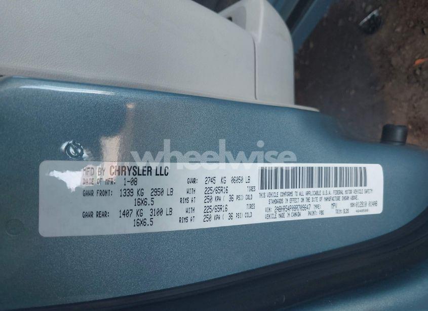 Photo 9 of 2008 Chrysler Town & COUNTRY TOURING (VIN 2A8HR54P08R709647)