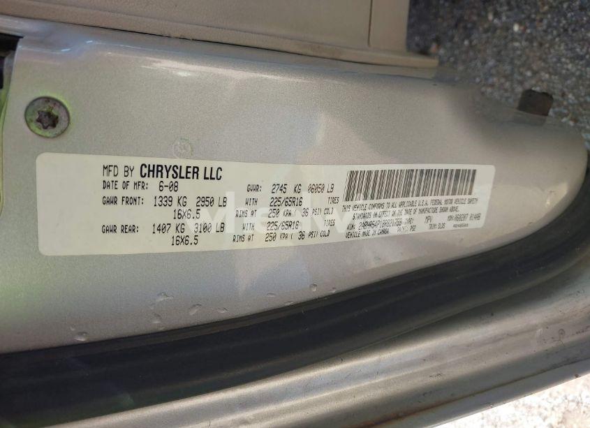 Photo 9 of 2008 Chrysler Town & COUNTRY TOURING (VIN 2A8HR54P18R821759)