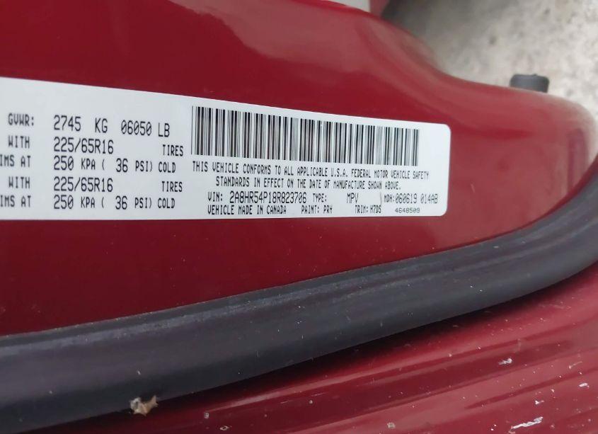 Photo 9 of 2008 Chrysler Town & COUNTRY TOURING (VIN 2A8HR54P18R823706)