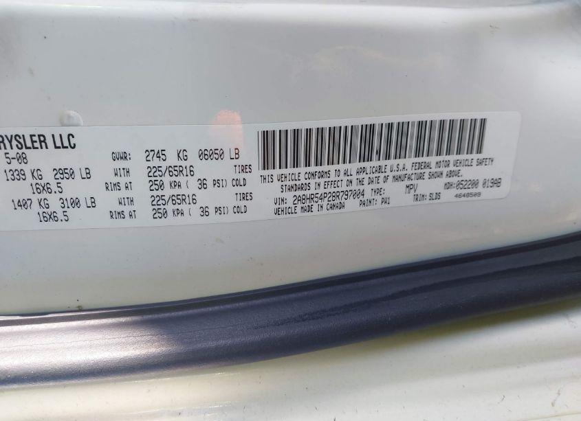 Photo 9 of 2008 Chrysler Town & COUNTRY TOURING (VIN 2A8HR54P28R797004)