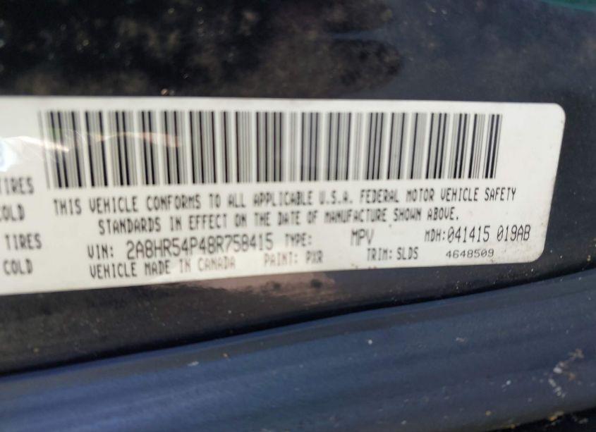 Photo 9 of 2008 Chrysler Town & COUNTRY TOURING (VIN 2A8HR54P48R758415)