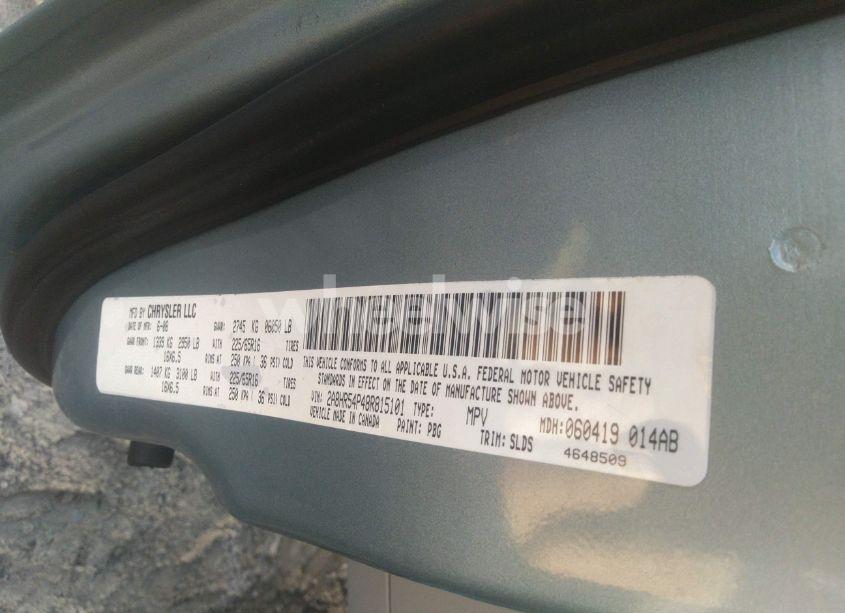 Photo 9 of 2008 Chrysler Town & COUNTRY TOURING (VIN 2A8HR54P48R815101)