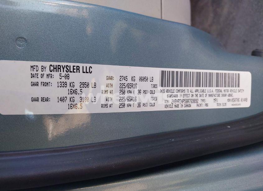 Photo 9 of 2008 Chrysler Town & COUNTRY TOURING (VIN 2A8HR54P58R769892)