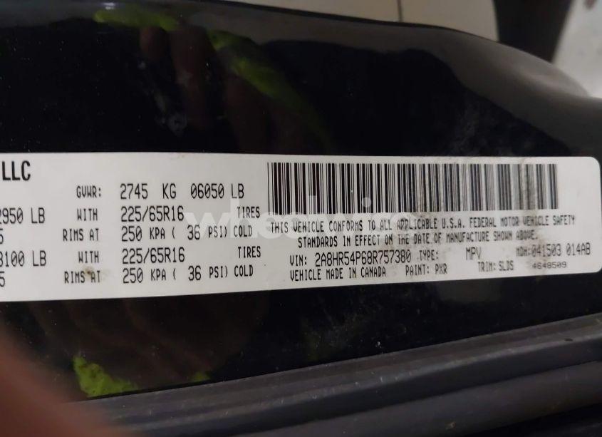 Photo 9 of 2008 Chrysler Town & COUNTRY TOURING (VIN 2A8HR54P68R757380)