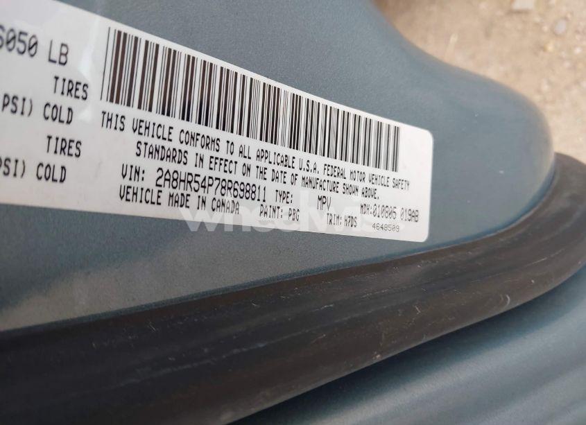 Photo 9 of 2008 Chrysler Town & COUNTRY TOURING (VIN 2A8HR54P78R698811)