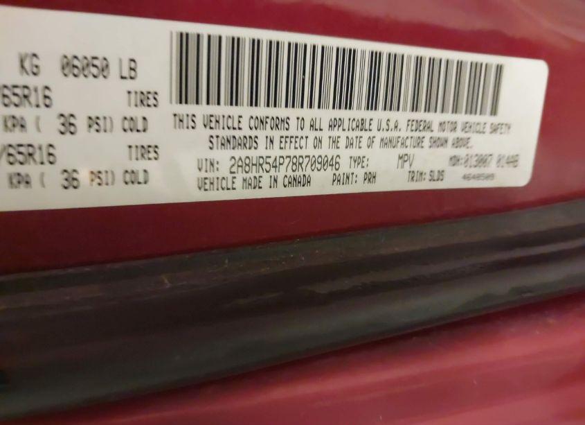 Photo 9 of 2008 Chrysler Town & COUNTRY TOURING (VIN 2A8HR54P78R709046)