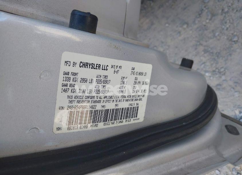 Photo 9 of 2008 Chrysler Town & COUNTRY TOURING (VIN 2A8HR54P88R114822)