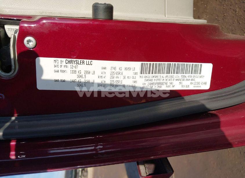 Photo 9 of 2008 Chrysler Town & COUNTRY TOURING (VIN 2A8HR54P88R682746)