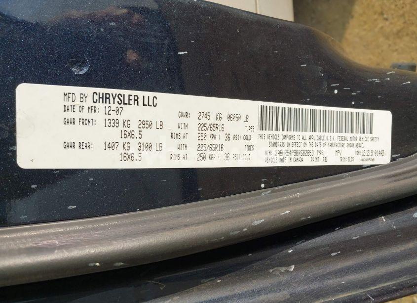 Photo 9 of 2008 Chrysler Town & COUNTRY TOURING (VIN 2A8HR54P98R682853)