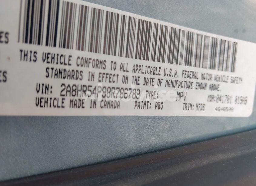 Photo 9 of 2008 Chrysler Town & COUNTRY TOURING (VIN 2A8HR54P98R786789)