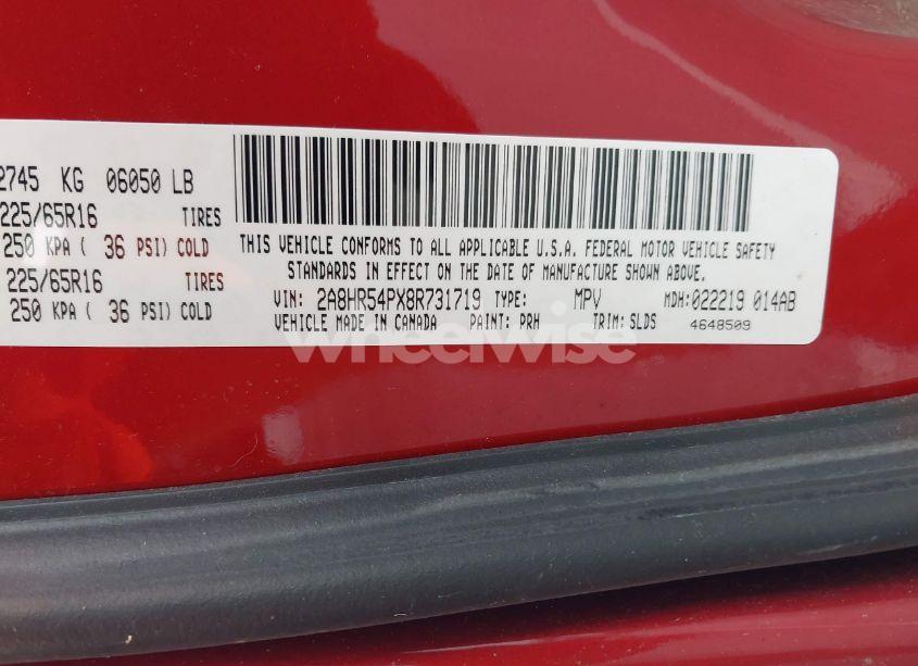 Photo 9 of 2008 Chrysler Town & COUNTRY TOURING (VIN 2A8HR54PX8R731719)