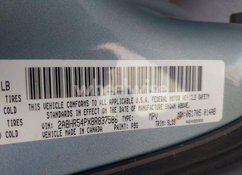 Photo 9 of 2008 Chrysler Town & COUNTRY TOURING (VIN 2A8HR54PX8R837586)