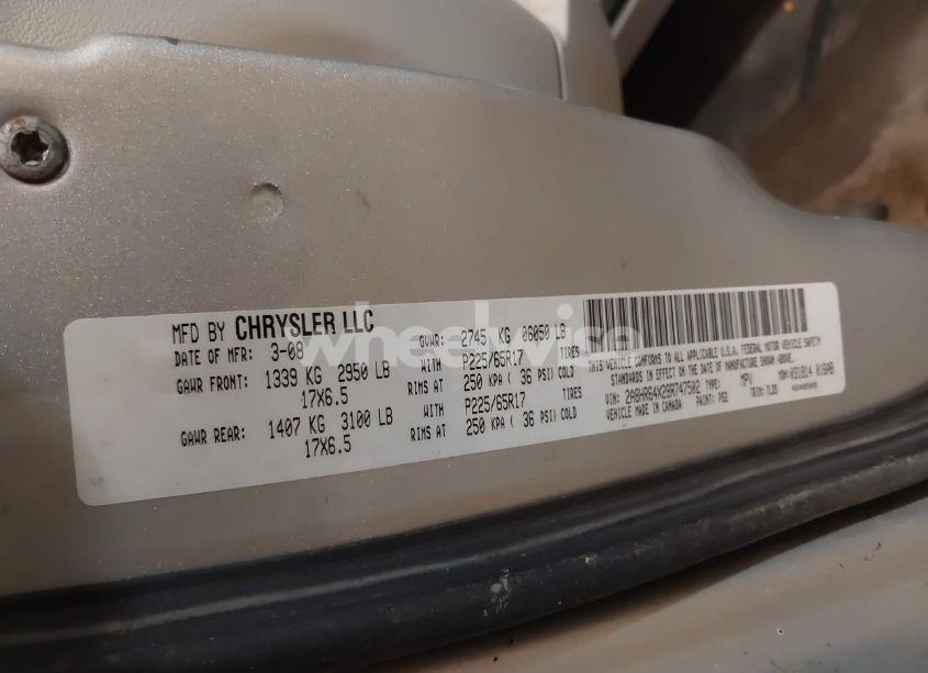 Photo 9 of 2008 Chrysler Town & COUNTRY LIMITED (VIN 2A8HR64X28R747502)