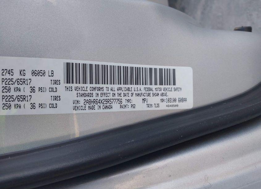 Photo 9 of 2009 Chrysler Town & COUNTRY LIMITED (VIN 2A8HR64X29R577756)