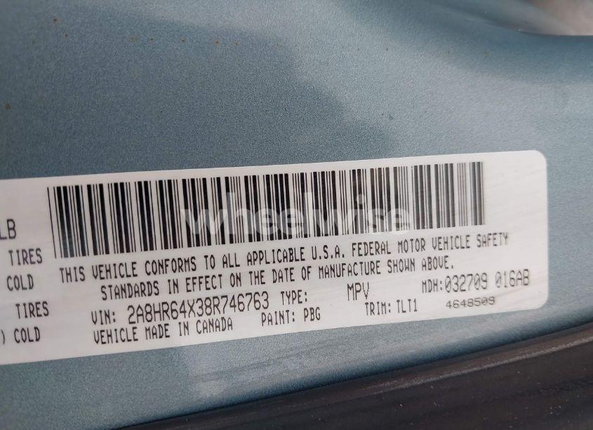 Photo 9 of 2008 Chrysler Town & COUNTRY LIMITED (VIN 2A8HR64X38R746763)