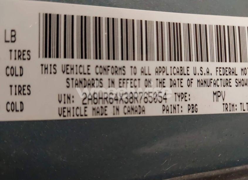 Photo 9 of 2008 Chrysler Town & COUNTRY LIMITED (VIN 2A8HR64X38R765054)