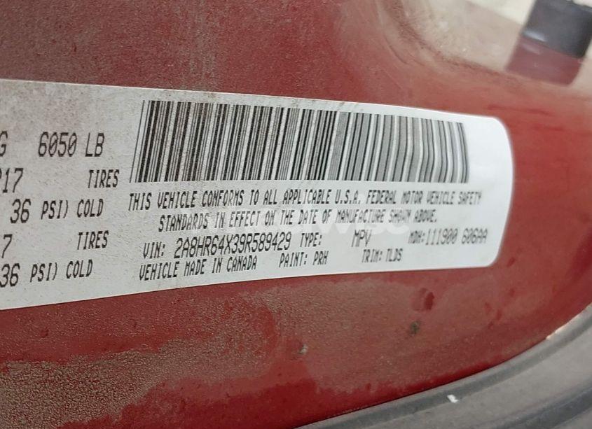 Photo 9 of 2009 Chrysler Town & COUNTRY LIMITED (VIN 2A8HR64X39R589429)