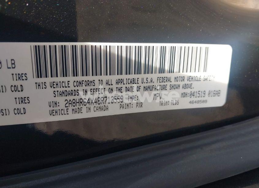 Photo 9 of 2008 Chrysler Town & COUNTRY LIMITED (VIN 2A8HR64X48R713559)