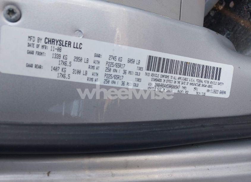 Photo 9 of 2009 Chrysler Town & COUNTRY LIMITED (VIN 2A8HR64X59R600947)