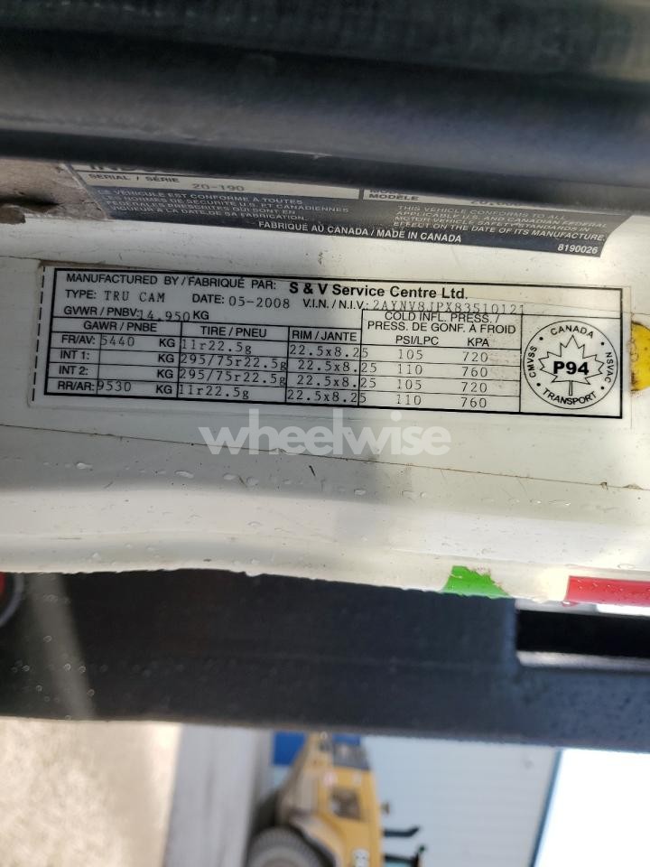 Photo 10 of 2008 HINO HINO 338 (VIN 2AYNV8JPX83S10121)