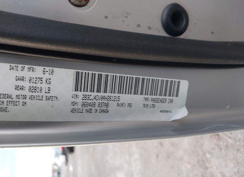 Photo 9 of 2010 Dodge Challenger SE (VIN 2B3CJ4DV0AH261215)