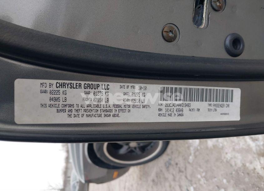 Photo 9 of 2010 Dodge Challenger SE (VIN 2B3CJ4DV4AH318483)