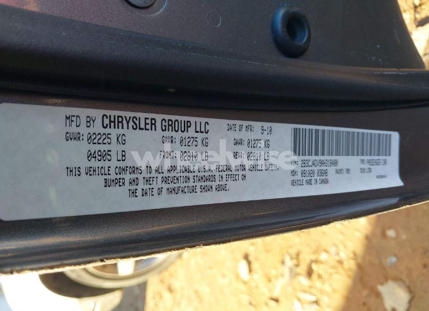 Photo 9 of 2010 Dodge Challenger SE (VIN 2B3CJ4DV9AH318480)