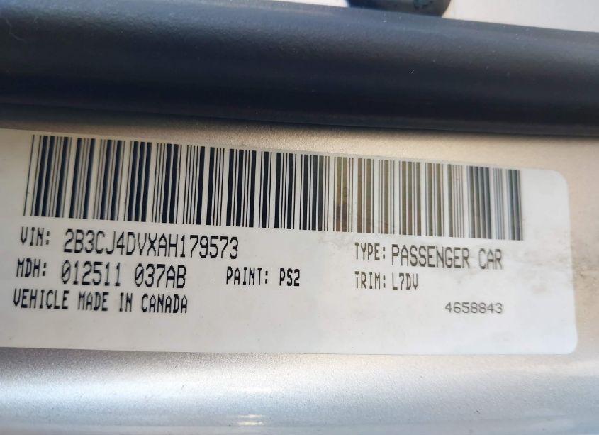 Photo 9 of 2010 Dodge Challenger SE (VIN 2B3CJ4DVXAH179573)