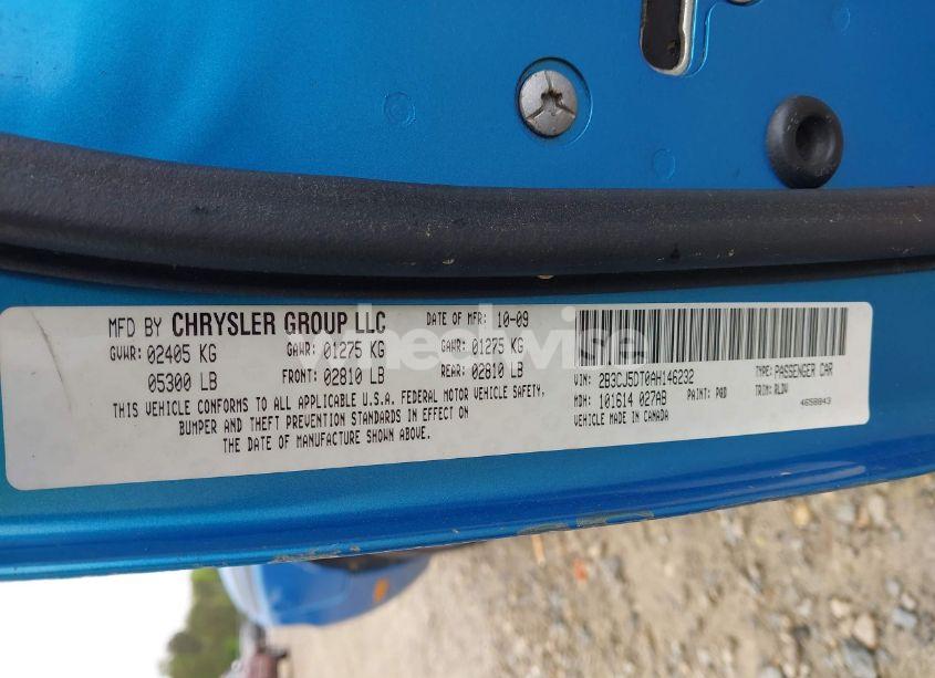 Photo 9 of 2010 Dodge Challenger R/T (VIN 2B3CJ5DT0AH146232)