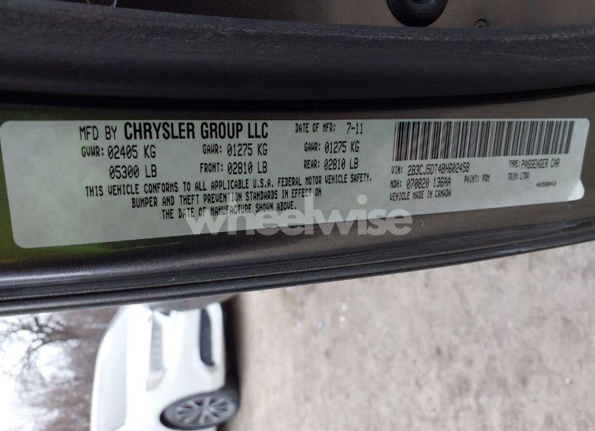 Photo 9 of 2011 Dodge Challenger R/T (VIN 2B3CJ5DT4BH602458)