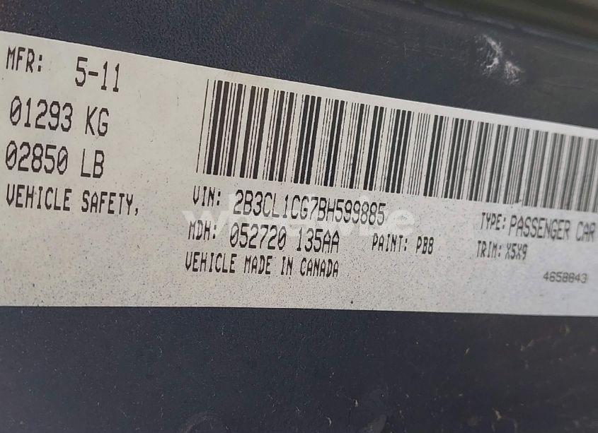 Photo 9 of 2011 Dodge Charger POLICE (VIN 2B3CL1CG7BH599885)