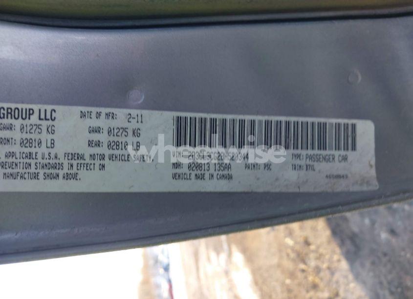 Photo 9 of 2011 Dodge Charger (VIN 2B3CL3CG2BH520344)