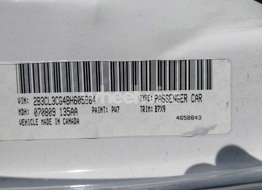 Photo 9 of 2011 Dodge Charger (VIN 2B3CL3CG4BH605864)