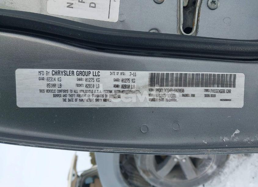 Photo 9 of 2011 Dodge Charger (VIN 2B3CL3CG4BH607050)