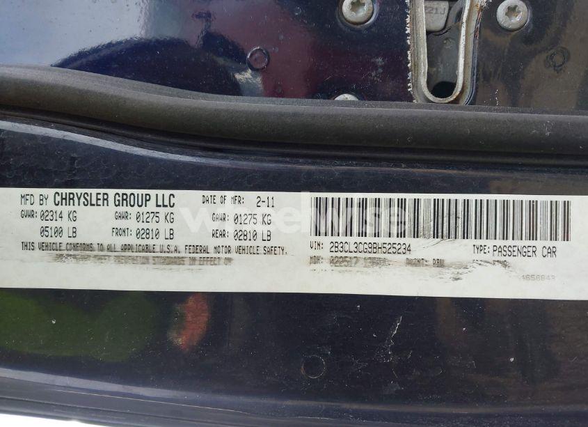 Photo 9 of 2011 Dodge Charger (VIN 2B3CL3CG9BH525234)