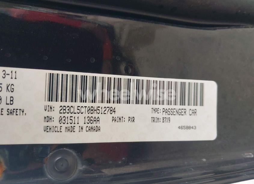 Photo 9 of 2011 Dodge Charger R/T (VIN 2B3CL5CT0BH512784)