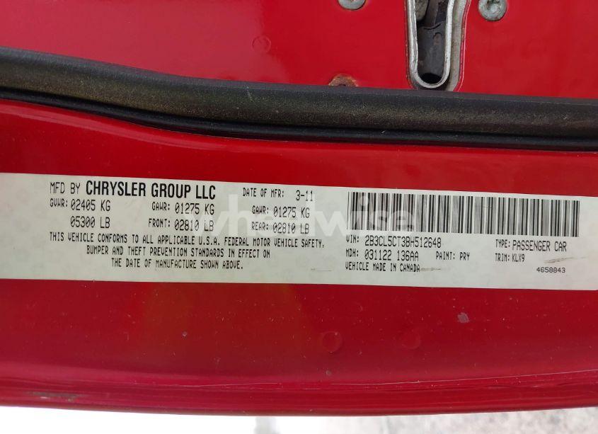 Photo 9 of 2011 Dodge Charger R/T (VIN 2B3CL5CT3BH512648)