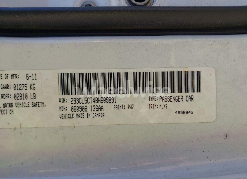 Photo 9 of 2011 Dodge Charger R/T (VIN 2B3CL5CT4BH609891)