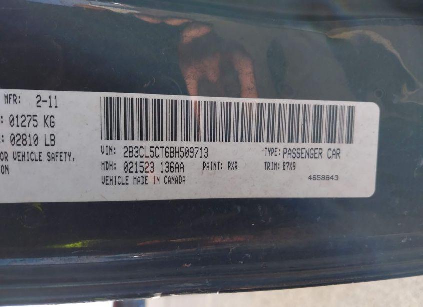 Photo 9 of 2011 Dodge Charger R/T (VIN 2B3CL5CT6BH509713)